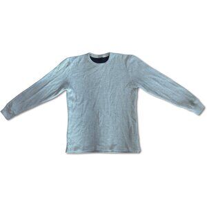 Cotton On Waffle Knit Long Sleeve Crewneck ⑊ Grey-White ⑊ Size M